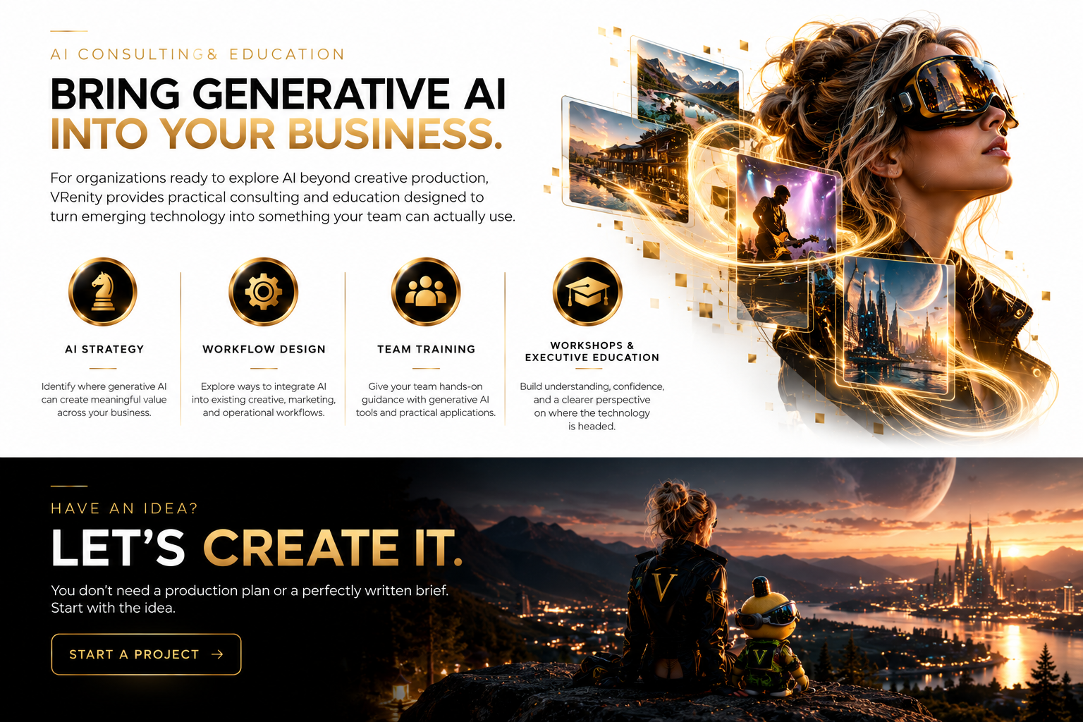 Generative AI Consulting Landing Page