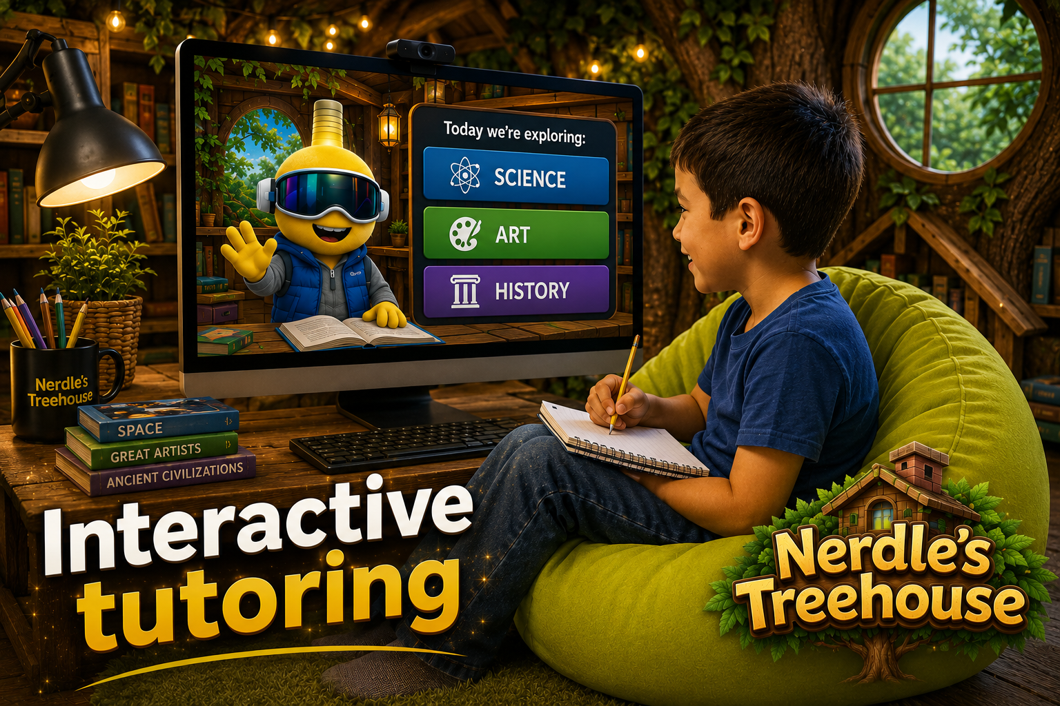 Nerdles Treehouse with Interactive Tutoring