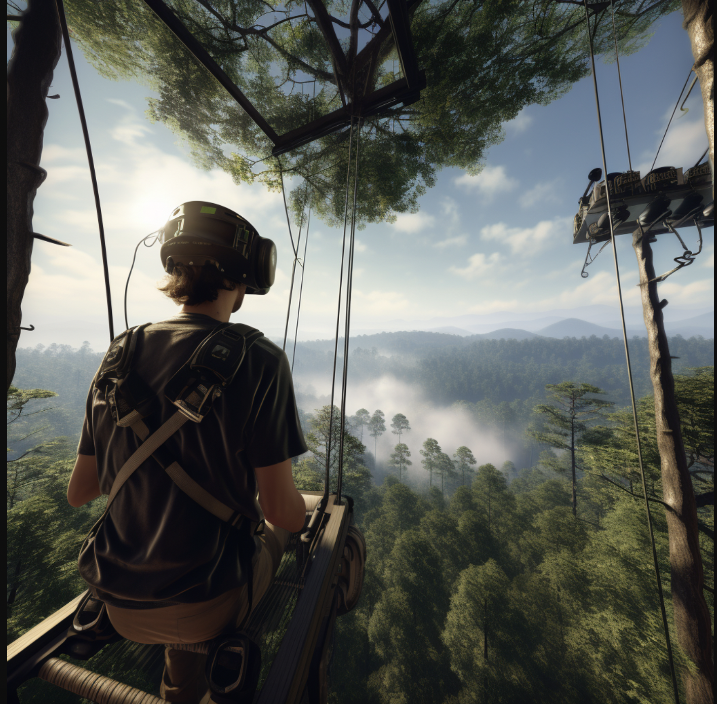 Immersive experience of a thrill with virtual reality