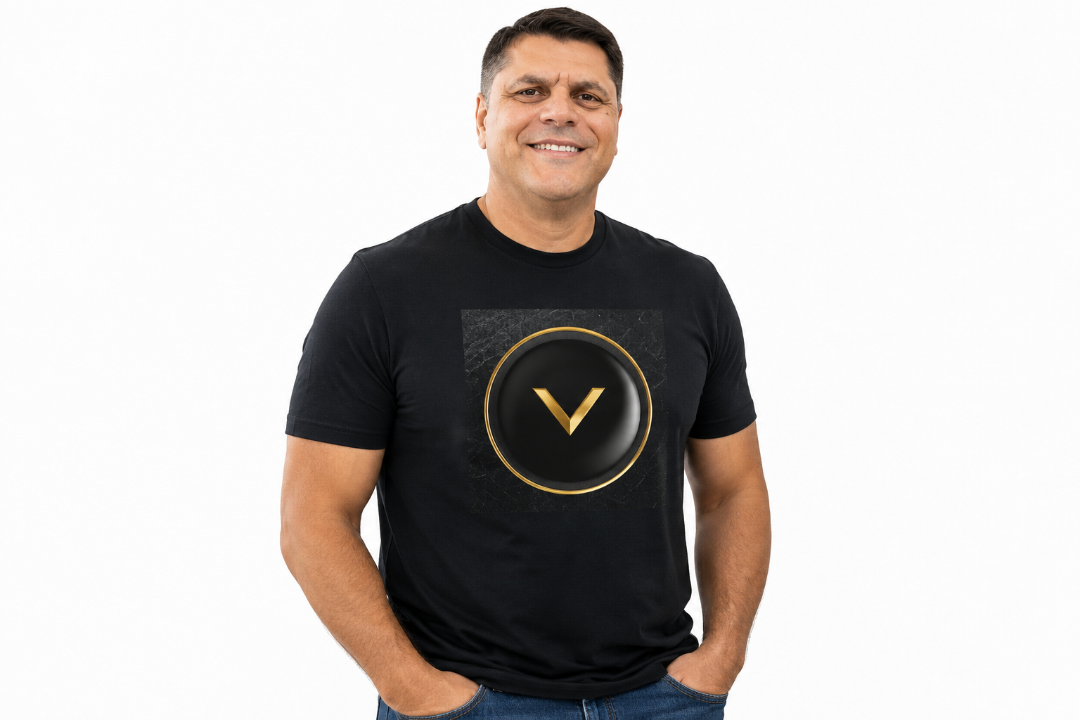 V logo t shirt